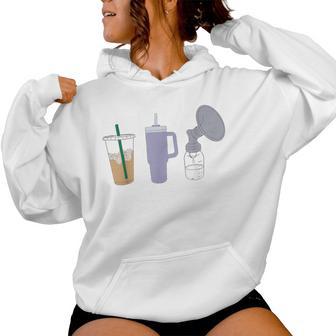 Pumping Mama Trio Breastfeeding Postpartum Nursing New Mom Women Hoodie - Monsterry DE