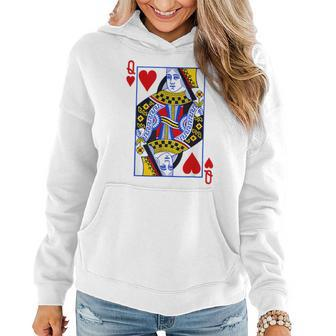 Queen Of Hearts Feminist For Playing Cards Women Hoodie | Mazezy UK