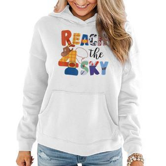 Reach Four The Sky Birthday 4 Year Old Girl Boy 4Th Bday Women Hoodie - Monsterry