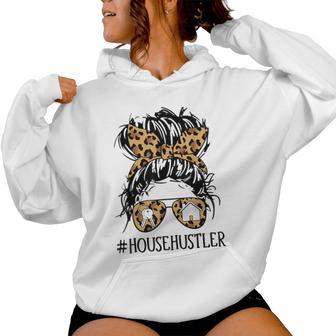 Real Estate House Hustler Messy Bun Hair Women Women Hoodie - Monsterry AU