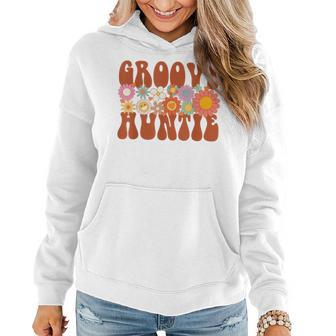 Retro Groovy Auntie Matching Family Party Mother's Day Women Hoodie - Monsterry UK