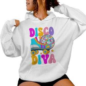 Roller Skating Disco Diva Skate Girl 70S Retro Women Hoodie - Thegiftio UK