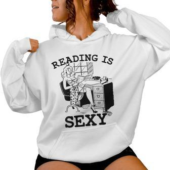 Sexy Pin Up Girl Comic Book Vintage Reading Is Sexy Women Hoodie - Monsterry CA