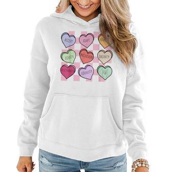 Special Education Teacher Candy Heart Valentines Day Love Women Hoodie | Mazezy