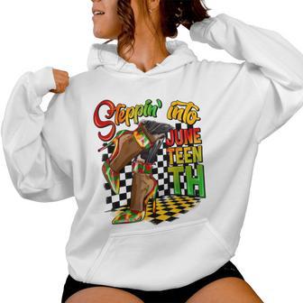 Stepping Into Junenth High Heels Afro African Girls Women Hoodie - Thegiftio UK