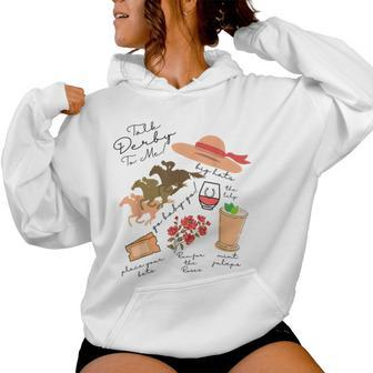 Talk Derby To Me-Mint Juleps-Derby Horse Racing Run For Rose Women Hoodie | Mazezy AU