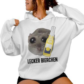 Tasty Beer X Sad Hamster Meme Tornado Boy Beer Fun Kapuzenpullover für Damen - Geschenkecke