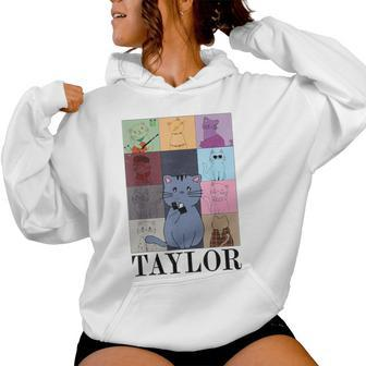 Taylor Personalized Name I Love Taylor Girl Groovy 70'S Women Hoodie - Seseable