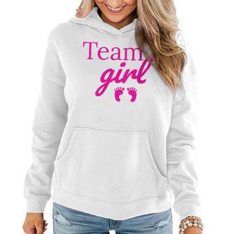 Team Girl Pink Baby Shower Gender Reveal Party Women Hoodie - Monsterry