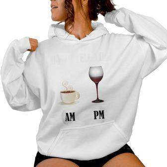 How I Tell Time Coffee And Wine Women Hoodie - Monsterry