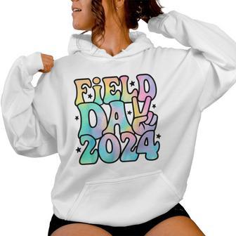 Tie Dye Field Day 2024 Game Day School Teacher Student Women Hoodie - Thegiftio UK