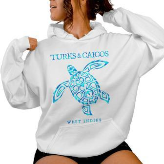 Turks And Caicos Islands Sea Turtle Boys Girls Souvenir Women Hoodie - Seseable