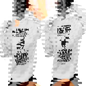 Never Underestimate A Woman Who Donkey Lover Women Hoodie | Seseable UK