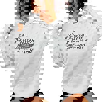 Vintage 1980 Regalo 44 Años 44 Cumpleaños Hombre Sin Mangas Sudadera con capucha para mujer - Regaloses