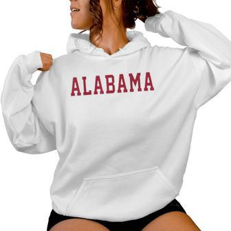 Vintage Alabama Alabama Retro Red Women Hoodie - Seseable