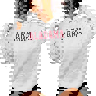 Vintage Alabama Alabama Retro Red Women Hoodie - Seseable