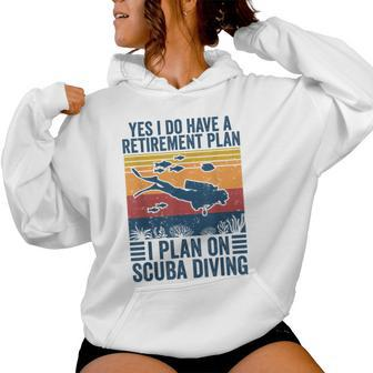 Vintage Diving Retired Scuba Diving Women Hoodie - Monsterry CA