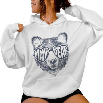 Vintage Mama Bear Face Sunglasses Mom Mommy Mother's Day Women Hoodie - Seseable