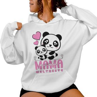 Weltbeste Mama 2024 Muttertag Panda Kapuzenpullover für Damen - Geschenkecke