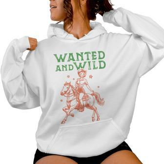 Wild West Horse Cowgirl Vintage Cute Western Rodeo Graphic Women Hoodie - Monsterry AU
