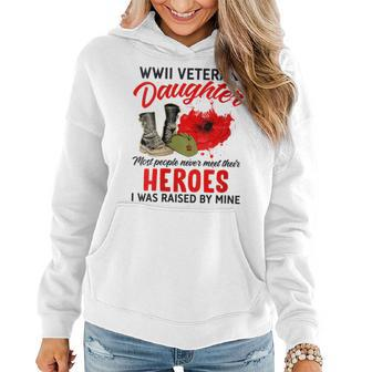Wwii Veteran Daughter Patriotic American Army Mother Pride Women Hoodie - Monsterry UK