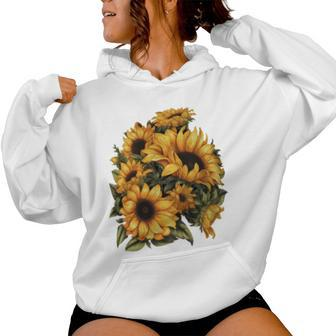 Yellow Sunflower Cute Summer Sun Flowers Floral Positivity Women Hoodie - Monsterry DE