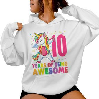 Youth 10Th Birthday Girl Unicorn 10Th Birthday Outfit Women Hoodie - Thegiftio UK