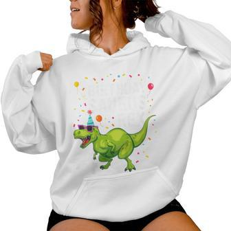 Youth 4 Year Old Birthday Boy Girl Dinosaur T Rex Family Matching Women Hoodie - Thegiftio UK