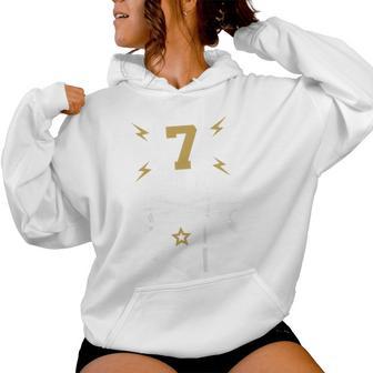 Youth 7 Year Old Rockstar Boys Girls Birthday Guitar Women Hoodie - Thegiftio UK