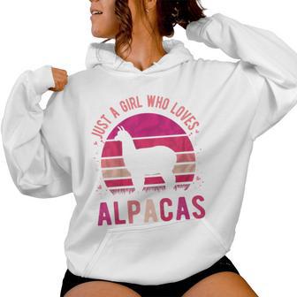 Youth Just A Girl Who Loves Alpacas Girls Alpaca Women Hoodie - Thegiftio UK