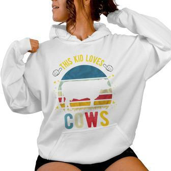Youth This Kid Loves Cows Boys And Girls Cow Women Hoodie - Thegiftio UK