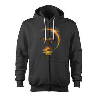 2024 Solar Eclipse Ohio Usa Totality Zip Up Hoodie - Monsterry AU