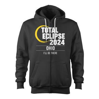 2024 Solar Eclipse Ohio Zip Up Hoodie - Monsterry