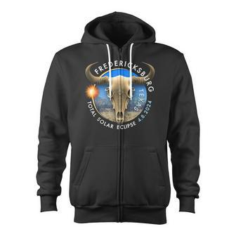 2024 Total Solar Eclipse Totality Fredericksburg Texas 29 Zip Up Hoodie - Monsterry AU