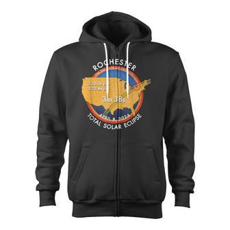 2024 Total Solar Eclipse Totality Rochester New York 27 Zip Up Hoodie - Monsterry AU