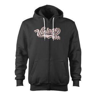 40Th Birthday Vintage 1981 Zip Up Hoodie - Monsterry