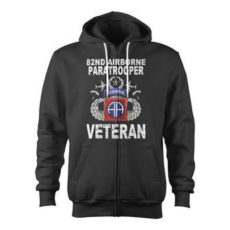 82Nd Airborne Paratrooper Veteran Vintage T Shirt Zip Up Hoodie - Monsterry DE