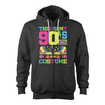 90S Costume 1990S Theme Party Nineties Styles Fashion Outfit Zip Up Hoodie - Monsterry DE