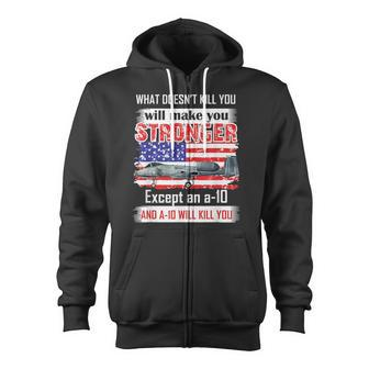 A-10 Warthog Thunderbolt For Military Aviation Zip Up Hoodie - Monsterry DE