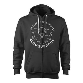 Albuquerque Air Balloon Festival New Mexico Fiesta Logo Zip Up Hoodie - Monsterry CA