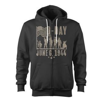 Army Veteran D Day Normandy Invasion Armed Forces Zip Up Hoodie - Monsterry UK