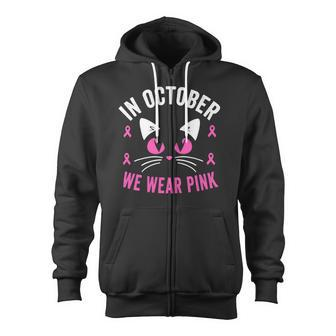 Bc Breast Cancer Awareness In October We Wear Pink Breast Cancer Awareness Kids Toddler Cancer Zip Up Hoodie - Monsterry UK