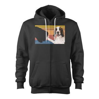 Best Irish Red And White Setter Dad Ever Zip Up Hoodie - Monsterry