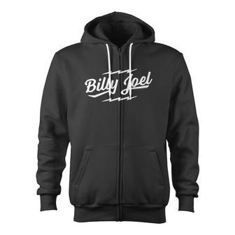 Billy Joel Big Shot White Zip Up Hoodie - Monsterry DE