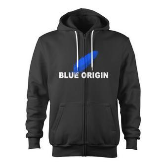 Blue Origin Feather Logo Tshirt Zip Up Hoodie - Monsterry DE
