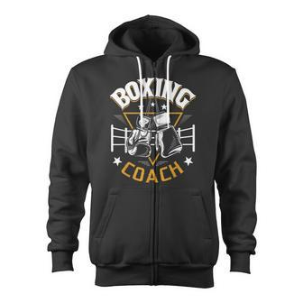 Boxing Coach Kickboxing Kickboxer Gym Boxer Zip Up Hoodie - Monsterry DE