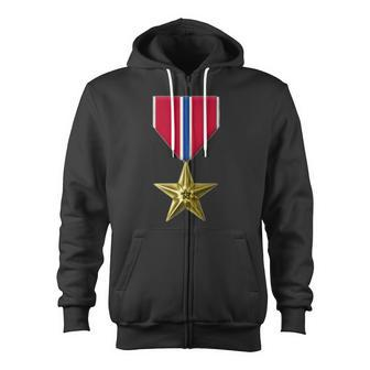 Bronze Star Us Military Bronze Star Medal Veteran Zip Up Hoodie - Monsterry DE