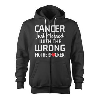 Cancer Awareness Support Get Well Cancer Fighter Survivor Zip Up Hoodie - Monsterry