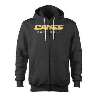 Canes Baseball Sports Zip Up Hoodie - Monsterry CA