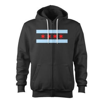 Chicago Flag Tshirt Zip Up Hoodie - Monsterry AU